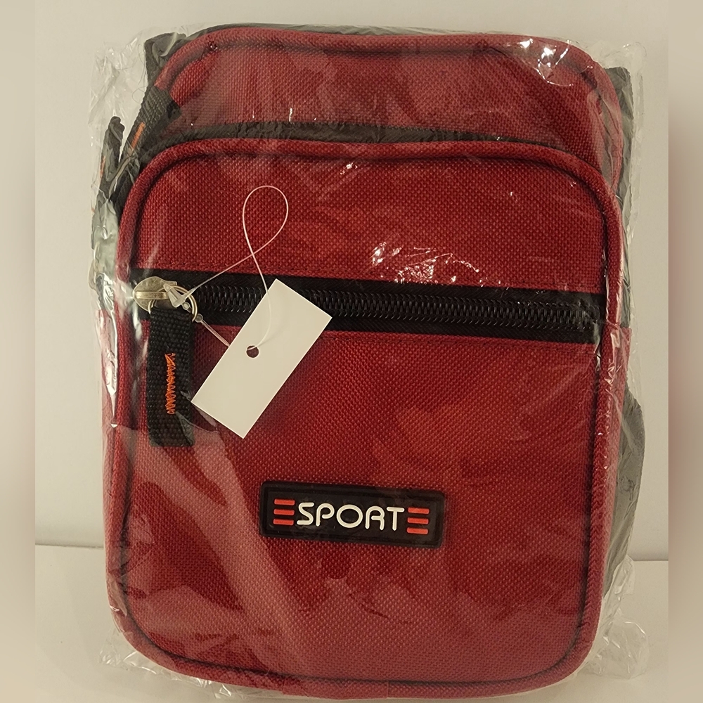 Red Canvas Unisex Cross Body Sling Shoulder Sport
